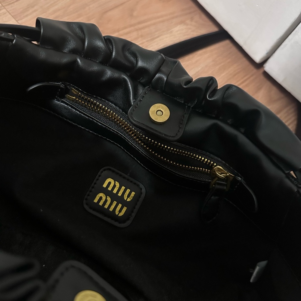 Miu Black Shoulder Bag with Tassel - Picture 5 of 8